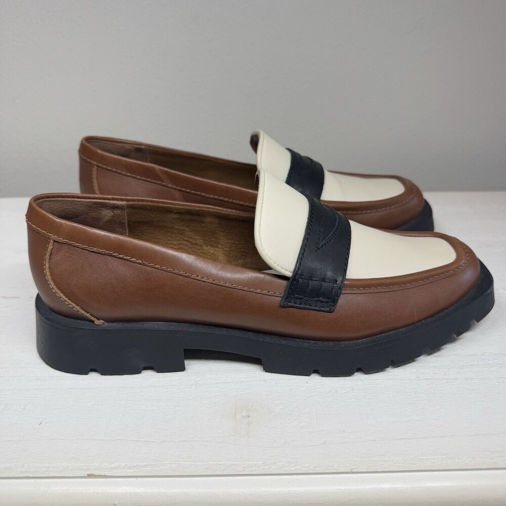 Dolce Vita Brown and Cream Loafers